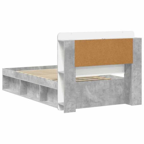 Maison Exclusive - Sängram med förvaring Grå betong 75 x 190 cm