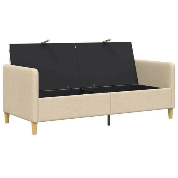 Maison Exclusive - Soffa med förvaring Creme 172 x 78 x 87 cm Polyester