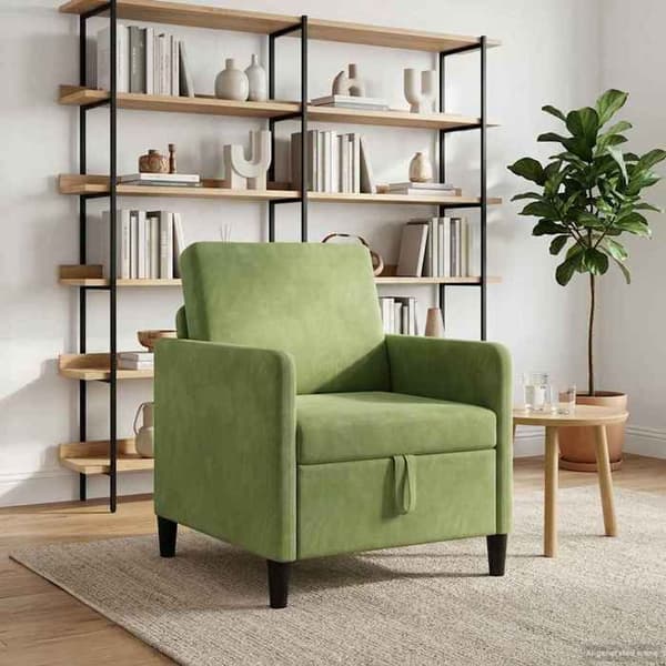 Maison Exclusive - Soffa med förvaring Ljusgrön 72 x 78 x 87 cm Polyester