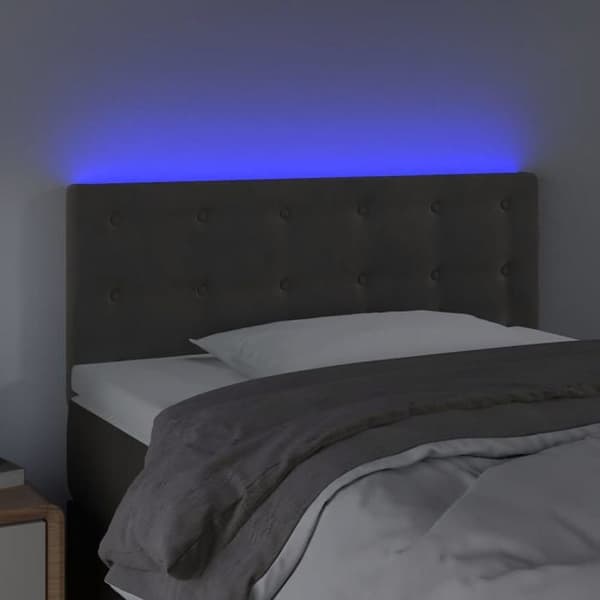 Maison Exclusive - LED-päätyharso Tummanharmaa 100x5x78/88 cm Sametti mörkgrå
