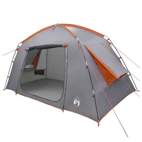 Maison Exclusive - Telt Hytte Grå og orange 300 x 210 x 156 cm Polyester