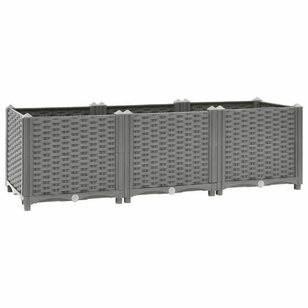 Maison Exclusive - Hævet seng 120x40x38 cm Polypropylen Ljusgrått