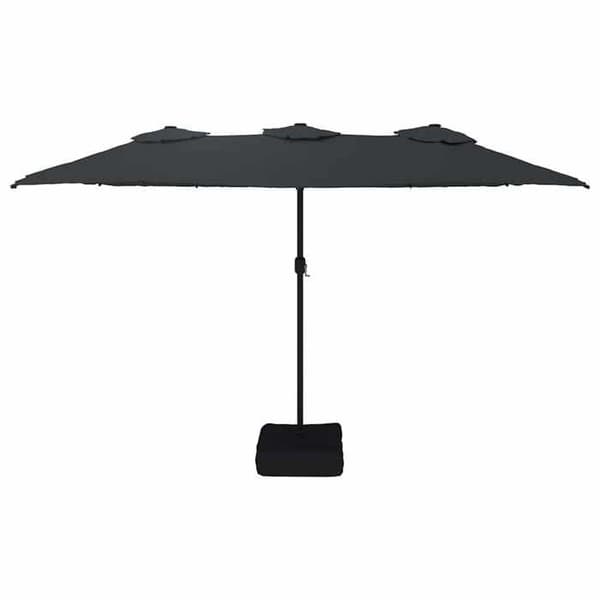 Maison Exclusive - Parasol til have med dobbelt hoved sort 449x265 cm