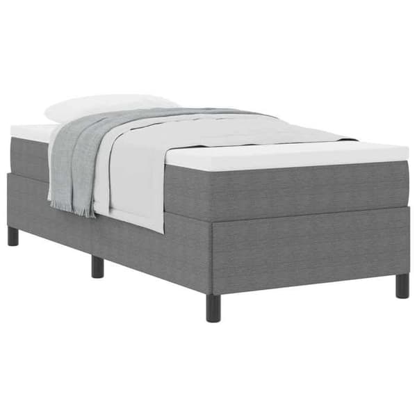Lys Box Spring - MAISON EXCLUSIVE - 90 x 190 cm - Fløjl - Lys grå - Lamelframe Ljusgrått
