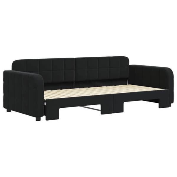 Maison Exclusive - Sovesofa med udtræk uden madras sort 90x200 cm