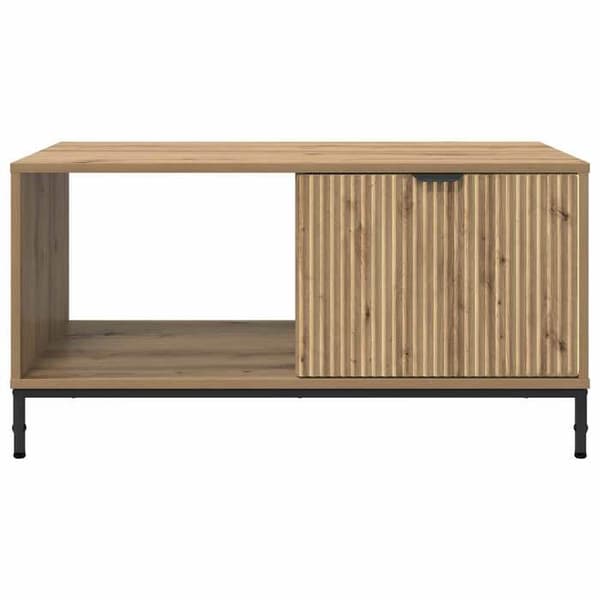 Soffbord - EXKLUSIV HEM - Modern rektangulär - Ingenjörsträ - Brun - 90 x 49 x 46 cm