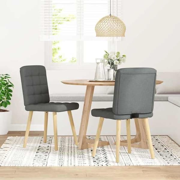 Maison Exclusive - Matstolar set om 2 mörkgrå tyg