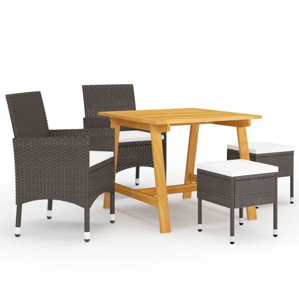 Maison Exclusive - Trädgårdsset 5 delar Brun brun
