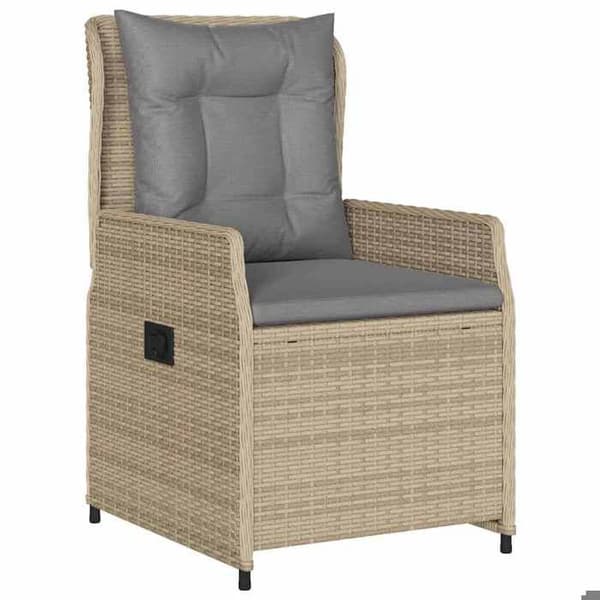 Maison Exclusive - 7 dele have spisebordssæt i beige og lys grå