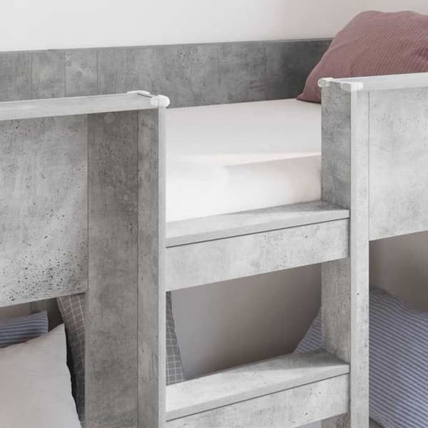 Maison Exclusive - Bunk Bed til Børn Grå Beton 80 x 200 cm Betonggrå
