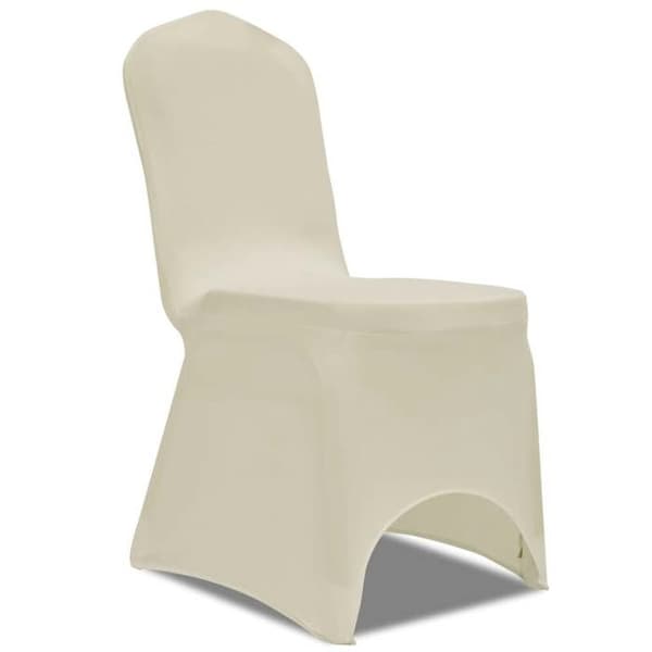 Stolöverdrag förlängningsbart - Exklusivt Hem - Färg kräm - Paket med 100 stycken - Förlängningsbart (90% polyester, 10% elastan) Grädde