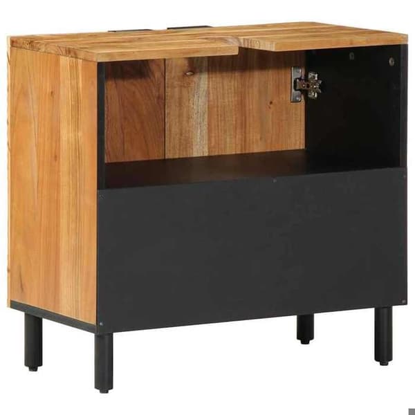 Underskåp för handfat - EXKLUSIV HEM - 62 x 33 x 58 cm - Brun - Ingenjörsträ - Nutida brun