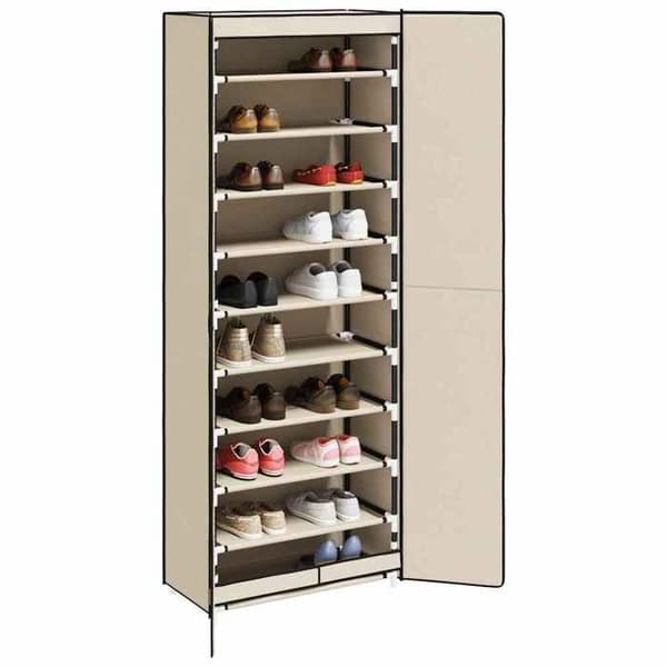 Maison Exclusive - Kengäteline Kermansävy 60x30x166 cm Kangas