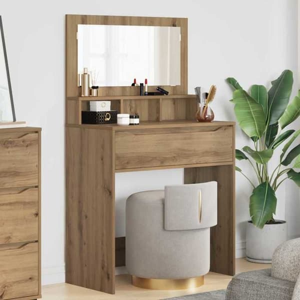 Maison Exclusive - Makeupborde til soveværelse i håndlavet eg