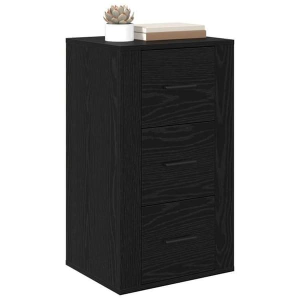 Maison Exclusive - Buffé Ek svart 40 x 33 x 70 cm Ingenjörsträ