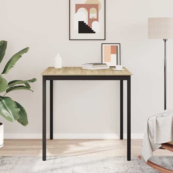 Matbord - EXKLUSIV HEM - Rektangulär 110 cm - Ingenjörsträ - Metallstruktur - Grå