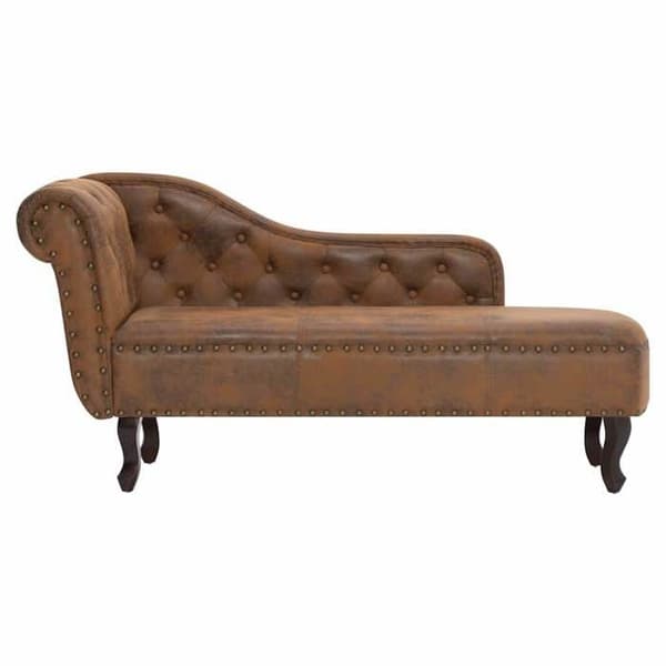 Maison Exclusive - Brun simili-læder chaiselong