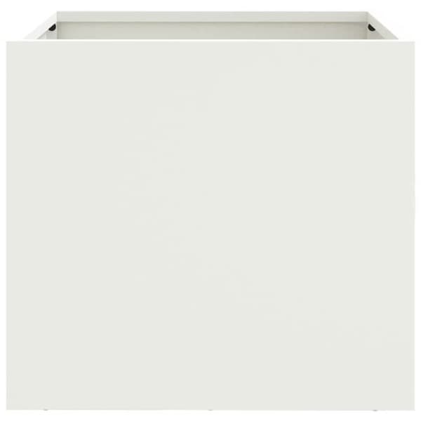 Maison Exclusive - Vit kruka 32x30x29 cm stål