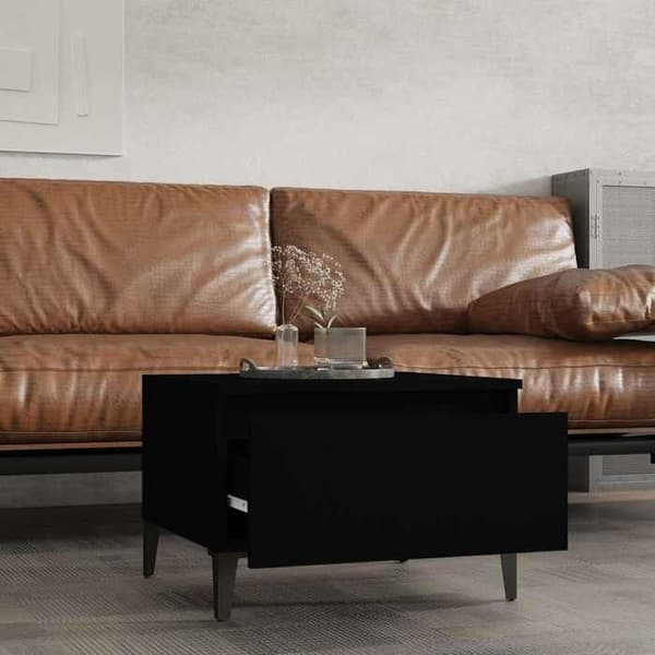 Maison Exclusive - 2 stk. sideborde Sort 50x46x35 cm Ingeniørtræ