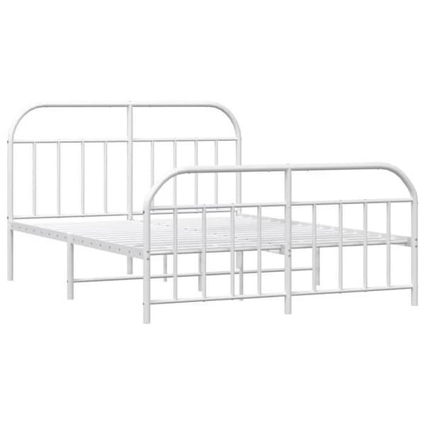 Sengestel - EKSKLUSIV HUS - 135x190 cm - Hvid - Stål - Lamelseng Vit