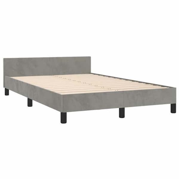 Maison Exclusive - Sengebund uden madras lys grå 120x200 cm velour ljusgrått