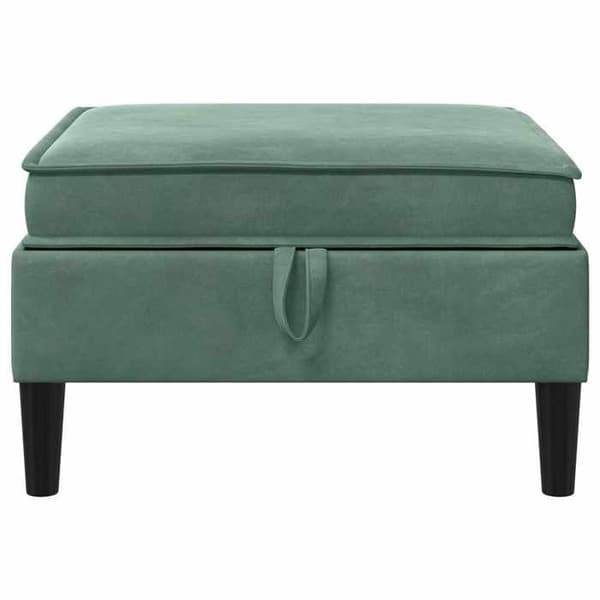 Maison Exclusive - Vihreä meriväri samettinen pouf säilytyksellä