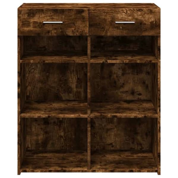 Maison Exclusive - Buffé ek rökig 80x42,5x93 cm ingenjörsträ Rökt ek