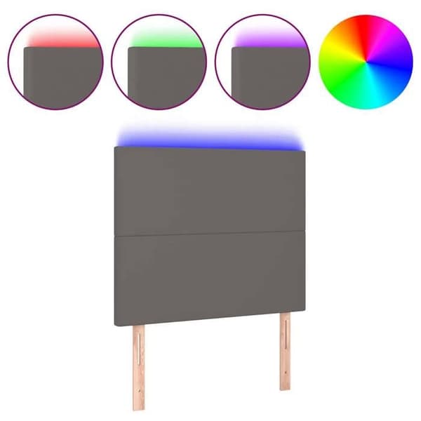 Maison Exclusive - LED Hovedgærde Grå 80x5x118/128 cm Similæder
