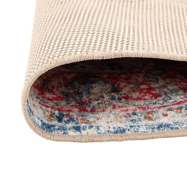 Maison Exclusive - Vaskbar multicolor tæppe Ø 120 cm mångfärgad
