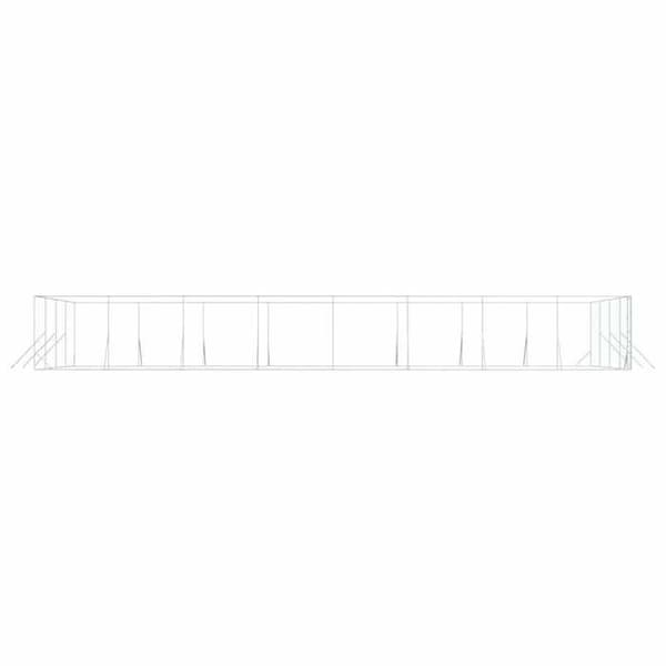 Maison Exclusive - Utomhus hundgård silver 8x16x2 m galvaniserat stål Silver