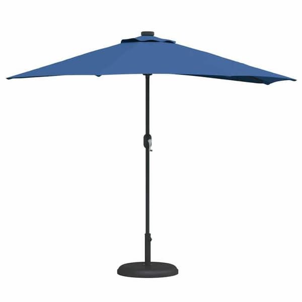 Haveparasol - MAISON EXCLUSIVE - 294 x 150 x 224 cm - Polyester & stål - Solcelle LED - UV-resistent Azurblå
