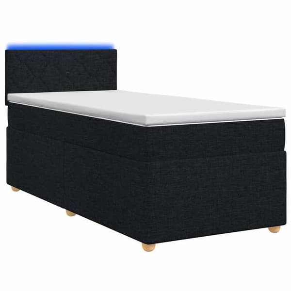 Maison Exclusive - Boxspring-sänky mustalla patjalla 90 x 200 cm Kangas