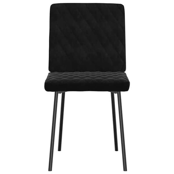 Maison Exclusive - Matstolar set om 6 svart sammet
