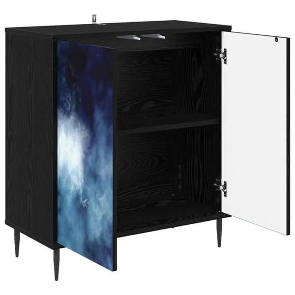 Maison Exclusive - Buffet RAALTE Sort eg 69 x 33 x 76 cm Ingeniørtræ