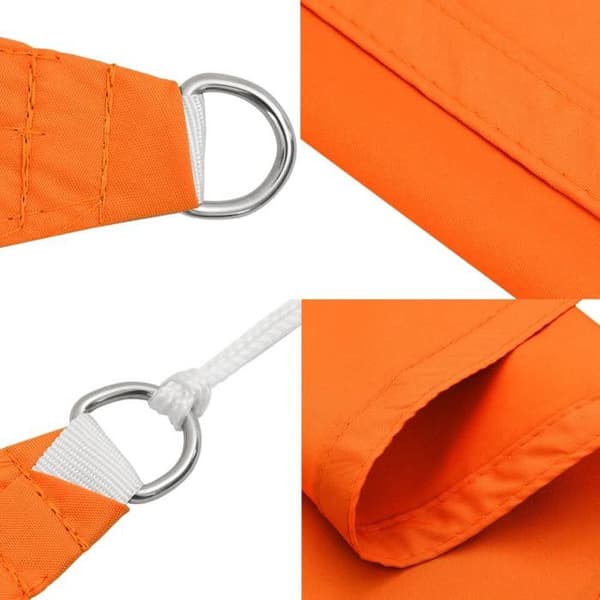 Skuggsegling - Exklusivt Hem - PU-belagd Oxford-tyg - Triangulär 4x4x4 m - UV-skydd orange