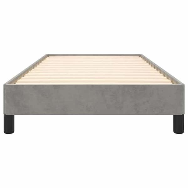 Maison Exclusive - Sengebund uden madras lys grå 90x190 cm velour Ljusgrått