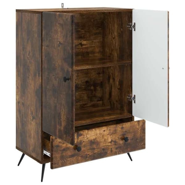 Maison Exclusive - Buffé Ek rökt 66 x 34,5 x 95 cm Ingenjörsträ