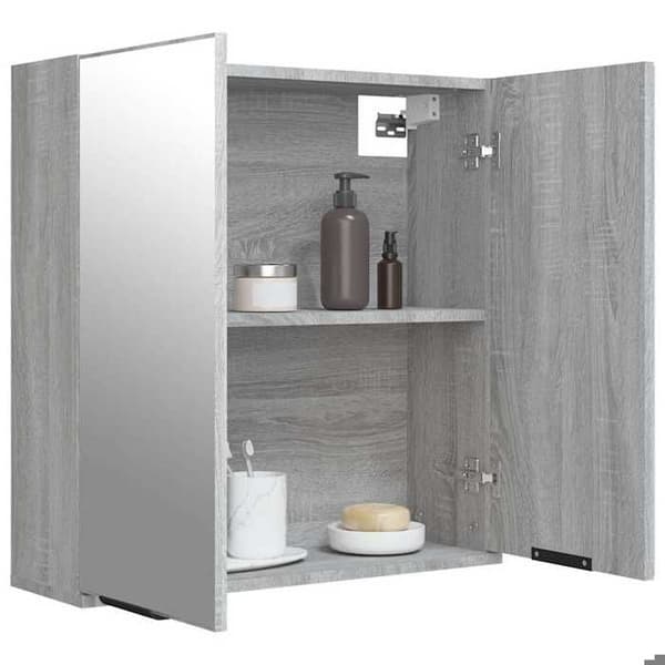 Maison Exclusive - Sonoma grå spejlskab til badeværelse 64x20x67 cm