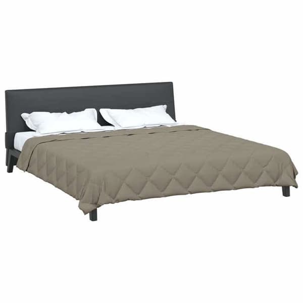 Couette - EKSKLUSIV HUS - 220 x 260 cm - 4 sæsoner - Lys grå - Polstret mikrofiber Ljusgrått