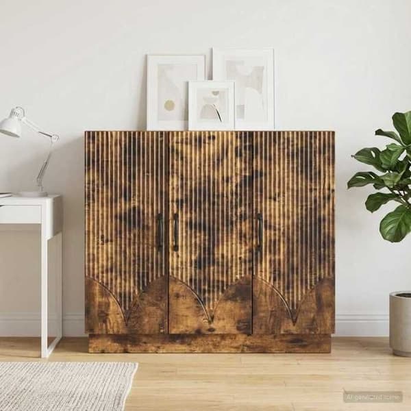 Maison Exclusive - Buffet Røget Eg 89 x 34,5 x 77 cm Ingeniørtræ