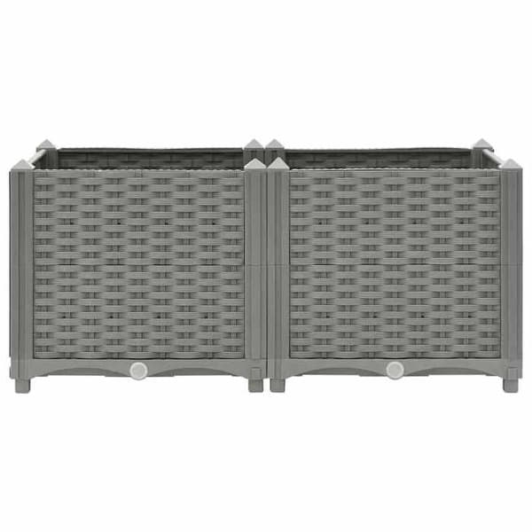 Maison Exclusive - Hævet seng 80x40x38 cm Polypropylen ljusgrått