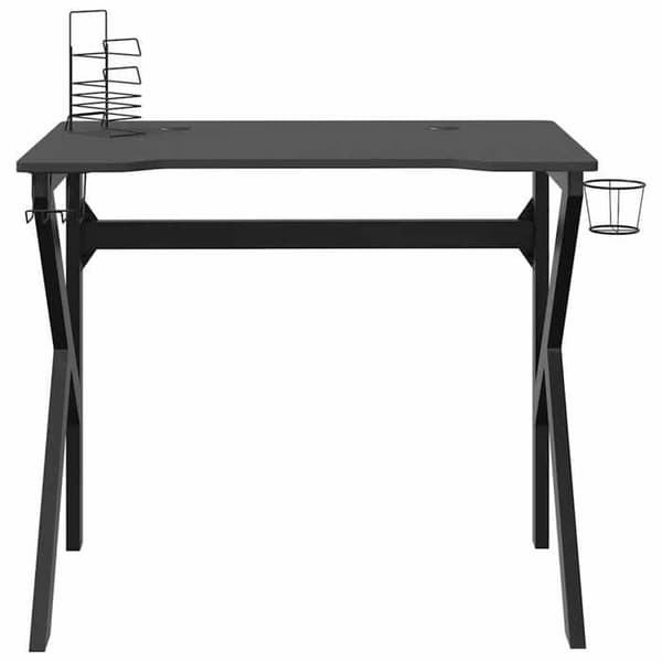 Maison Exclusive - Spilbord med K-formede ben Sort 90x60x75 cm