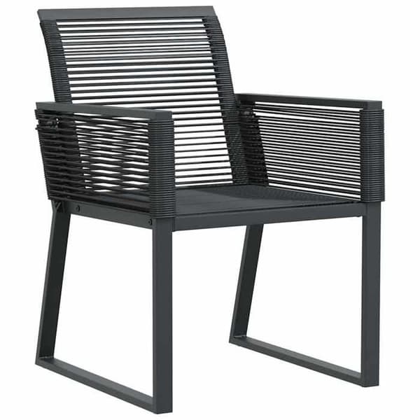 Maison Exclusive - 7 pc have spisebordssæt i sort polyrotin Svart