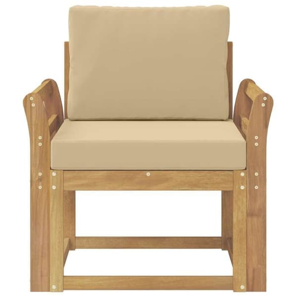 Maison Exclusive - Utomhussoffa Polyester Vit och Beige vit och brun