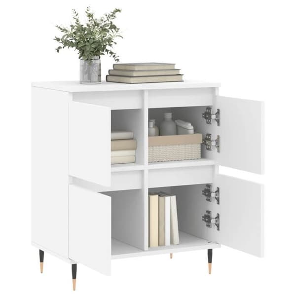 Maison Exclusive - Buffé Vit 60x35x70 cm Ingenjörsträ