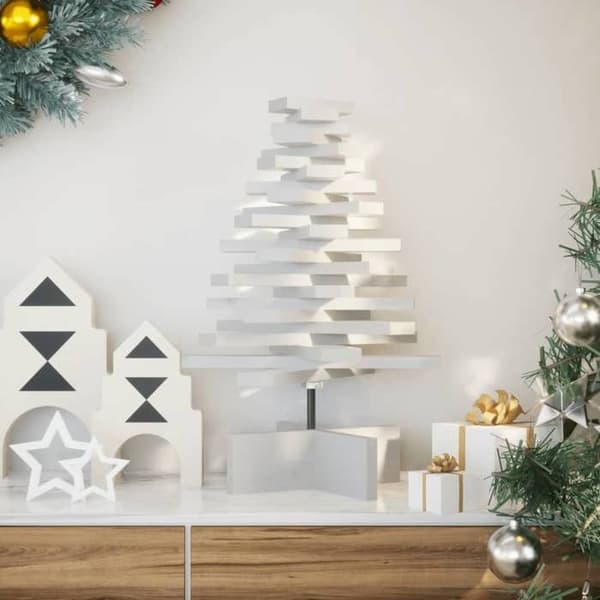 Julgran - EXKLUSIVT HEM - 60 cm - Massivt gran - Vit - Rotationsgrenar Vit