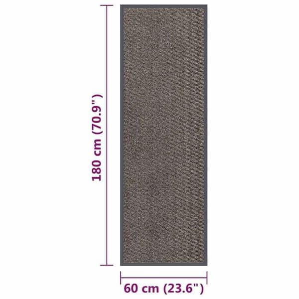 Maison Exclusive - Tiheä matto 60x180 cm Tummanruskea