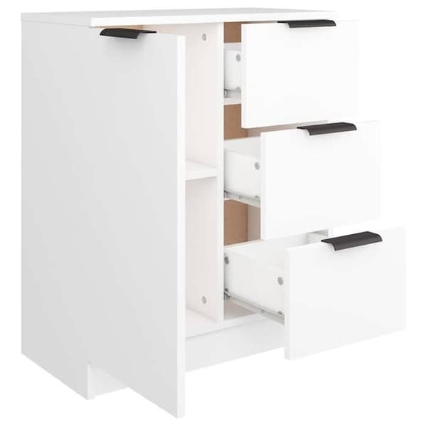 Maison Exclusive - Buffé Vit 60x30x70 cm Ingenjörsträ