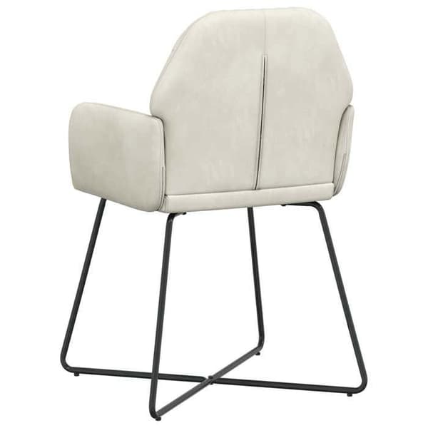 Maison Exclusive - Matstolar 4 st Sammet Kräm 55 x 50 x 84 cm
