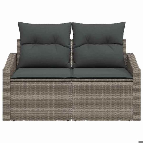 Maison Exclusive - Trädgårdsoffa med kudde 123 x 62 x 69 cm polyrotin